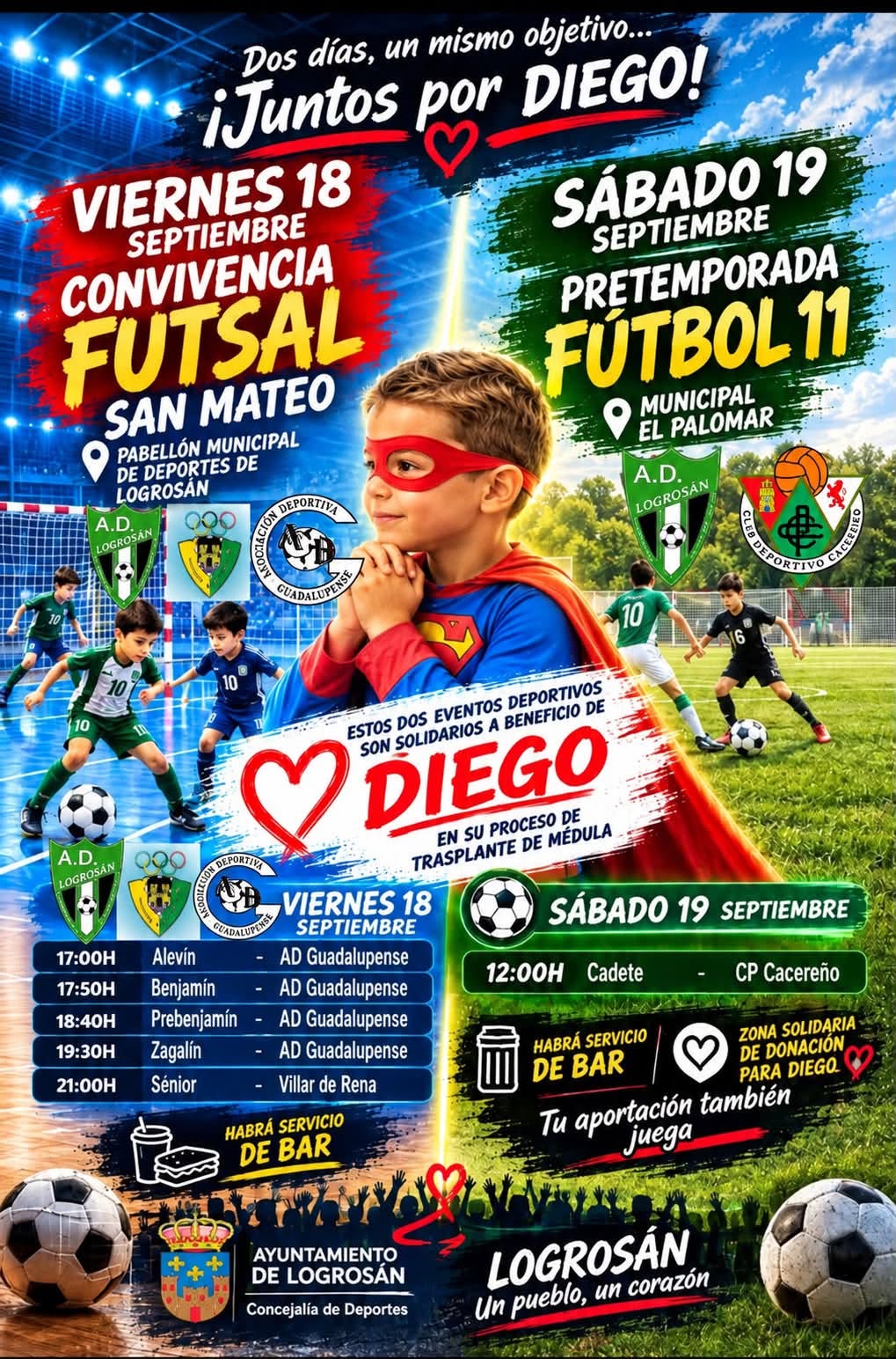Partido benéfico en Logrosán por Diego (2026) 1